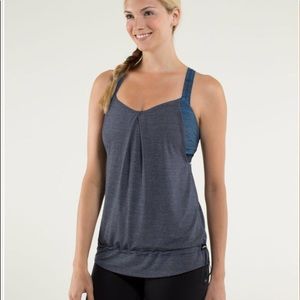Lululemon Rest Less Tank Heathered Inkwell HTF 6 8